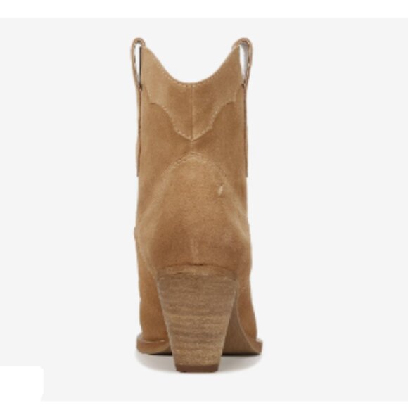 💕 NWT Zodiak Roslyn Women's 9 Latte Leather Western Cowgirl Ankle Bootie Boots - Picture 4 of 4